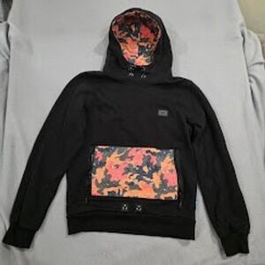 Cookies SF Original Black Orange Camo Utility Hoodie Men Small Streetwear Skate